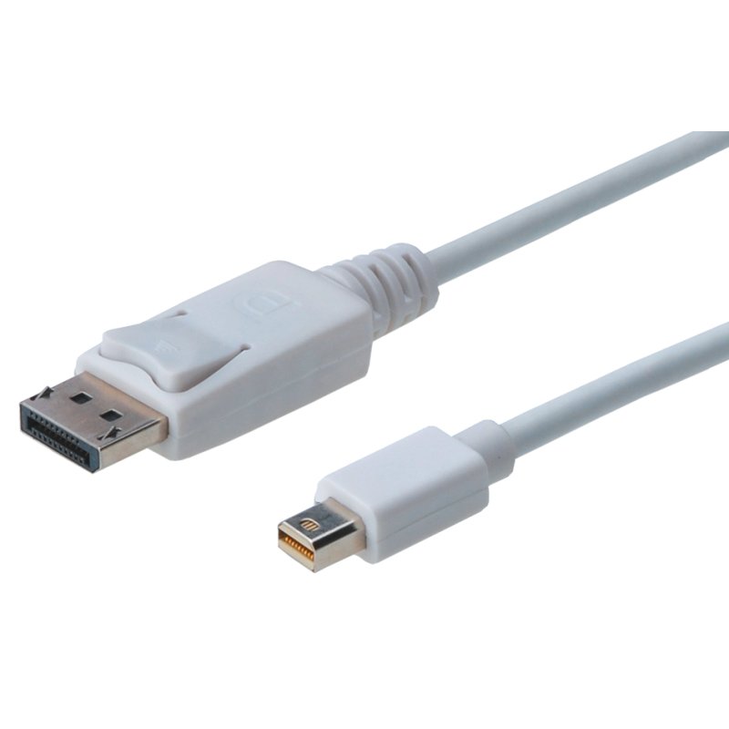 DIGITUS DisplayPort naar Mini DisplayPort kabel, wit, 2,0 m