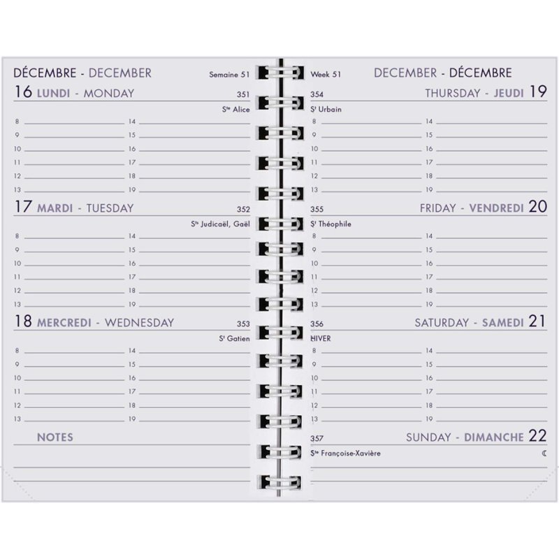 QUO VADIS agenda vulling 2026, spiraal binding, 80×100 mm