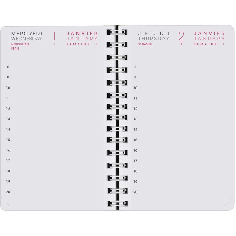 QUO VADIS agenda vulling 2026, spiraal binding, 80×100 mm