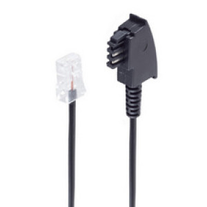 shiverpeaks telefoonkabel TAE-F naar RJ45, zwart, 3 meter