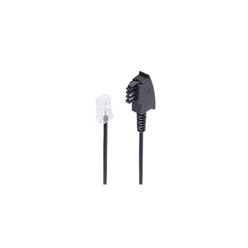 shiverpeaks telefoonkabel TAE-F naar RJ45, zwart, 3 meter