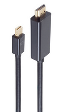 shiverpeaks Mini DisplayPort naar HDMI kabel, 1,0 meter, 4K UHD, zwart
