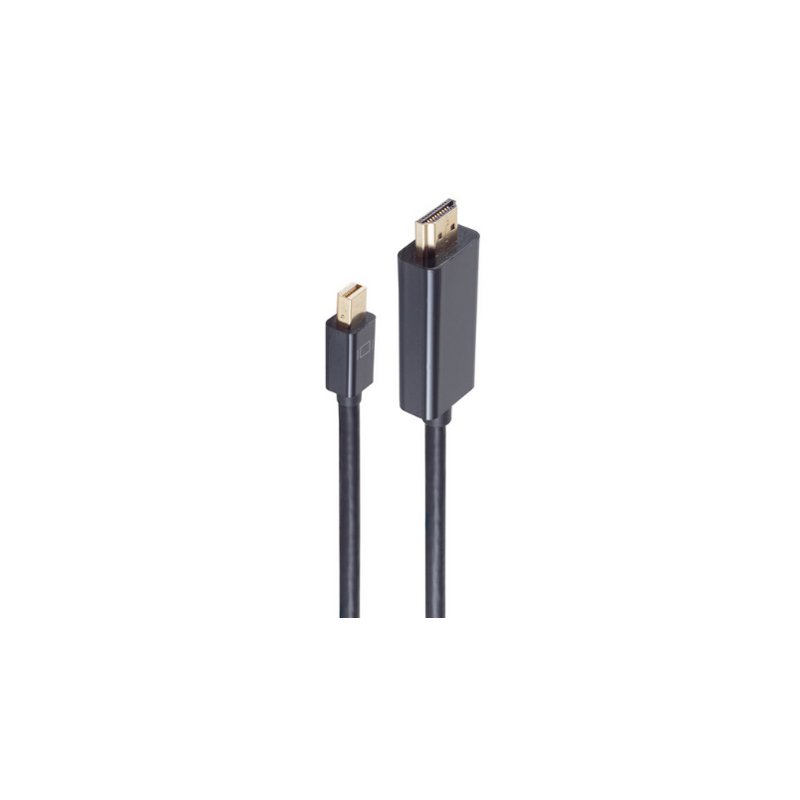 shiverpeaks Mini DisplayPort naar HDMI kabel, 1,0 meter, 4K UHD, zwart