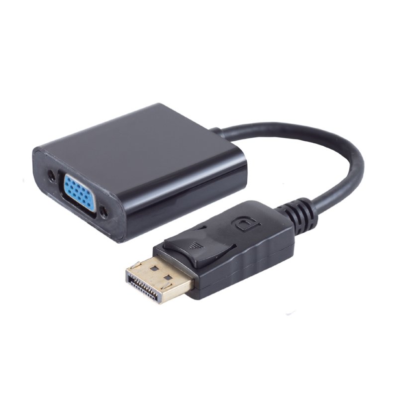 shiverpeaks DisplayPort naar VGA adapter, zwart, 1080p, ABS behuizing