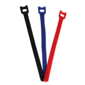 shiverpeaks klittenband kabelbinders, 200×11 mm, gekleurd, 12 stuks