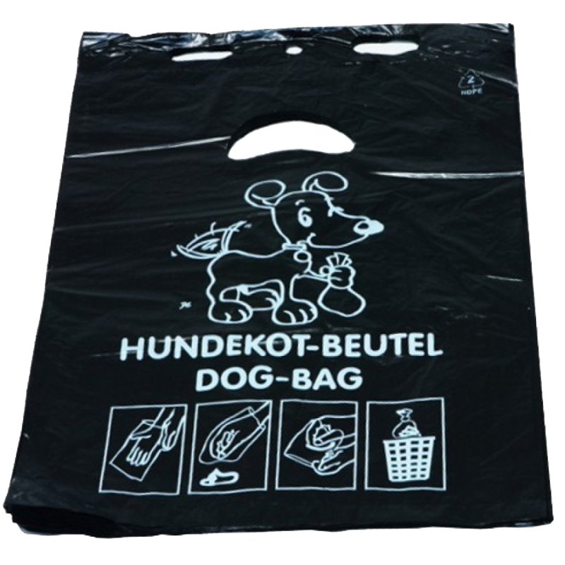 DEISS hondenpoepzakjes, HDPE-folie, zwart, 50 stuks