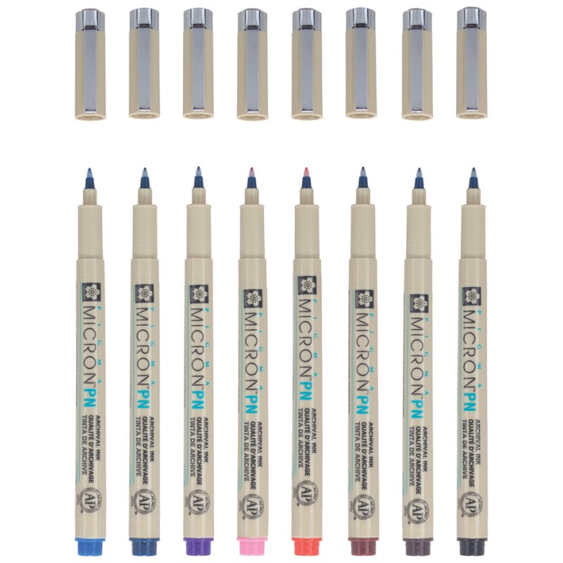 SAKURA Pigma Micron ensemble de fineliner, permanent, 0,5 mm, 8 pièces