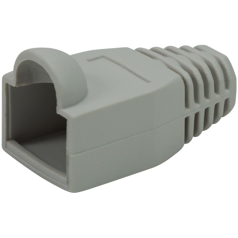 LogiLink Professional strain relief for RJ45 connector, grey, PVC, 50 pieces