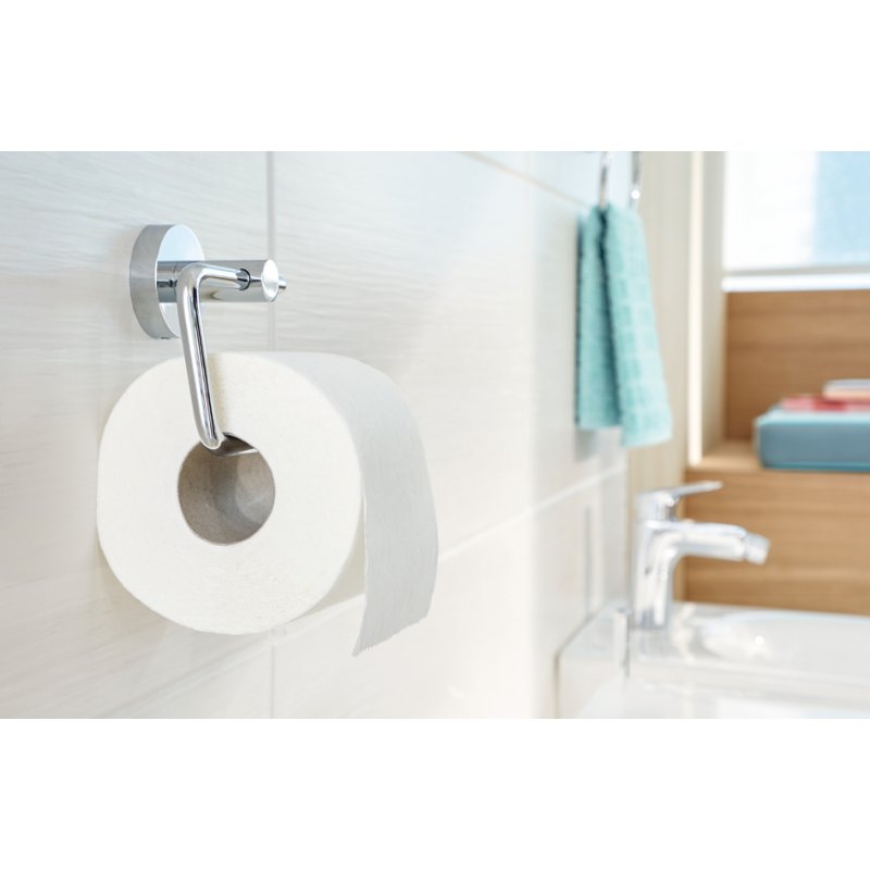 tesa toiletrolhouder SMOOZ, verchroomd, plakstrip, herbruikbaar