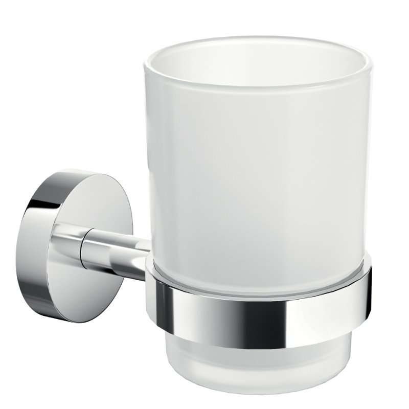 tesa SMOOZ porte-gobelet brosse à dents, adhésif, verre satiné inoxydable