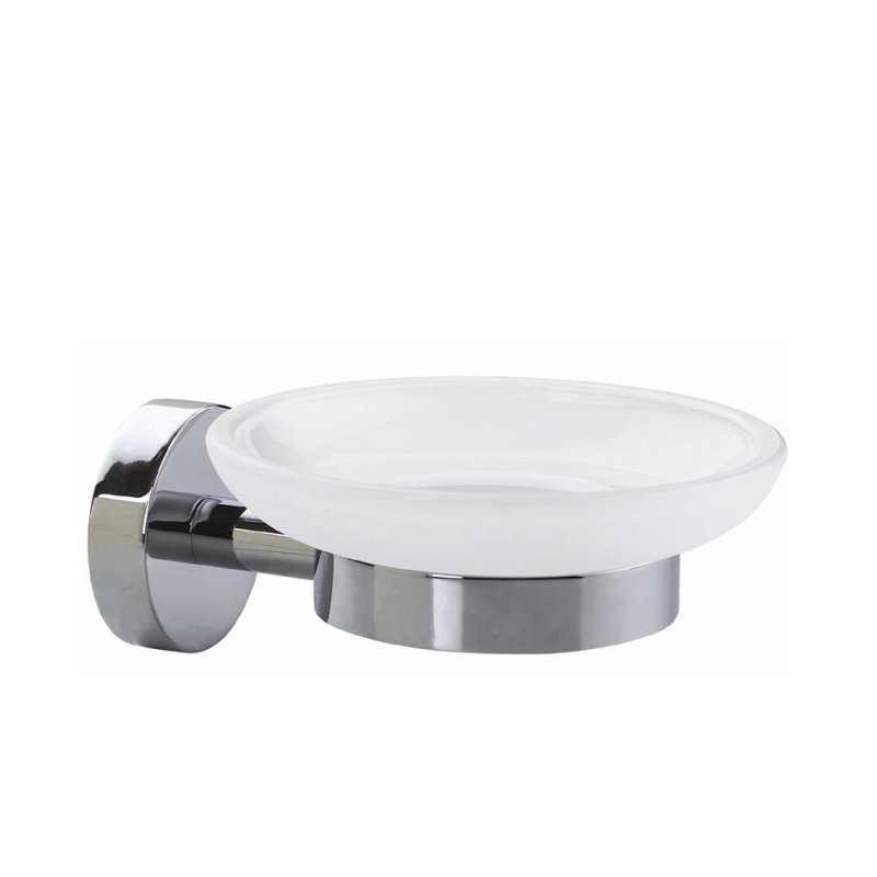 tesa distributeur de savon SMOOZ, verre satiné, réutilisable, 110×130×52 mm