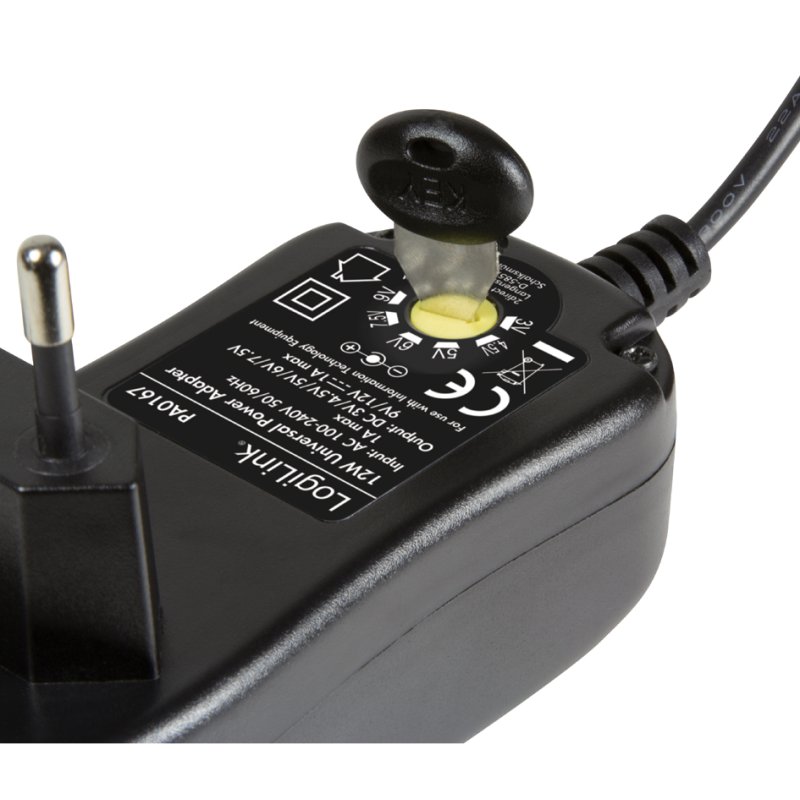 LogiLink adaptateur universel, 12 watts, 3-12 volts, noir