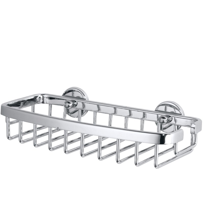 tesa porte-savon ALUXX M, carré, aluminium chromé, 250×125×92 mm