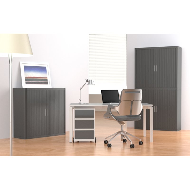 PAPERFLOW conteneur à roulettes easyBox, 1 tiroir, blanc/orange, 390×436×650 mm