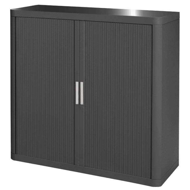 PAPERFLOW roldeurkast easyOffice, wit/antraciet, 1100×415×1040 mm, 2 legborden