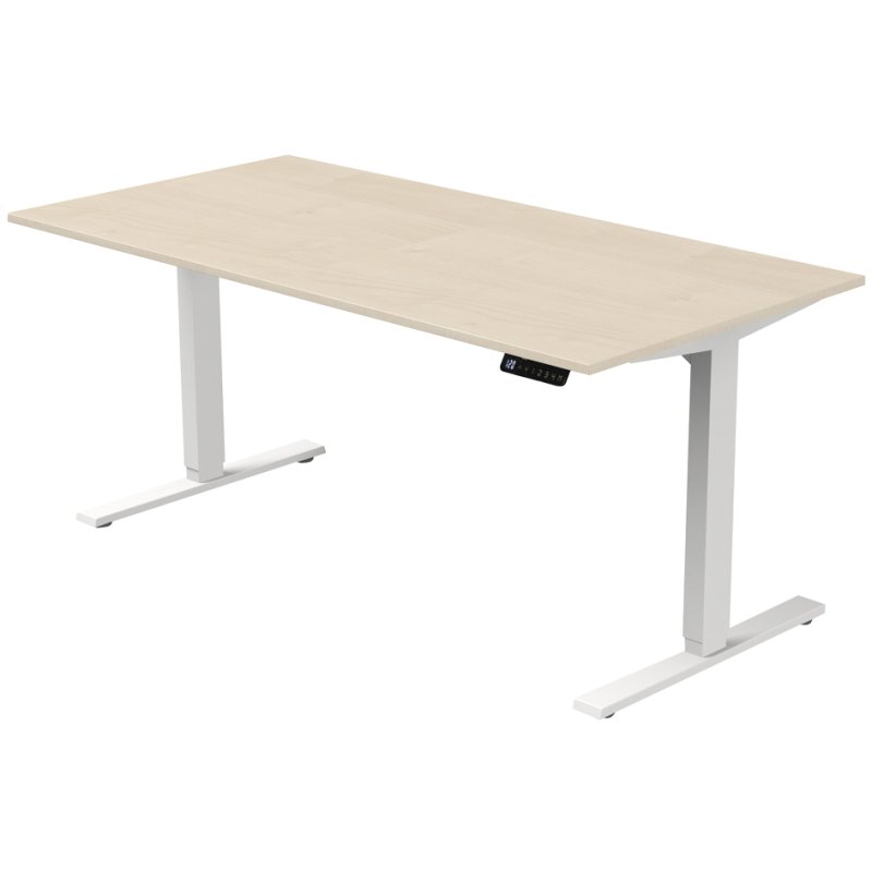 Kerkmann bureau assis-debout Move 3, réglage électrique, 180×80 cm, gris clair