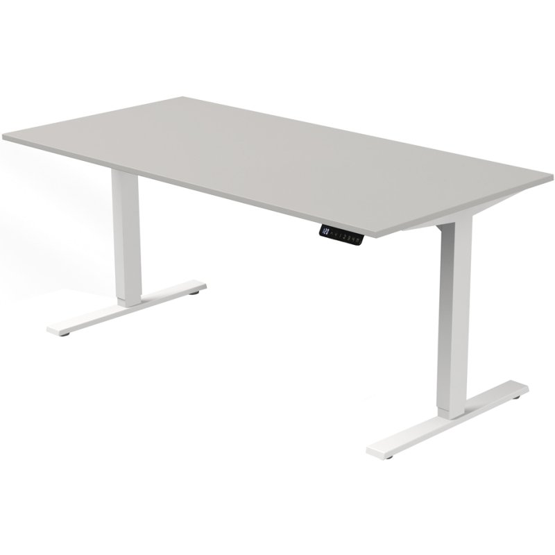 Kerkmann bureau assis-debout Move 3, réglage électrique, 180×80 cm, gris clair