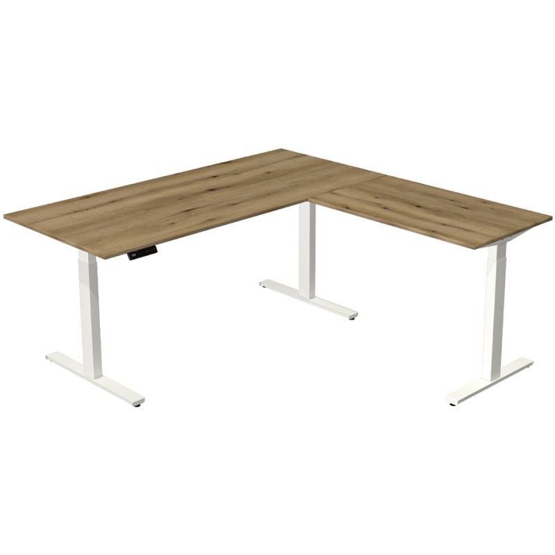 Kerkmann bureau assis-debout Move 3, réglage électronique de la hauteur, blanc, 180×80 cm