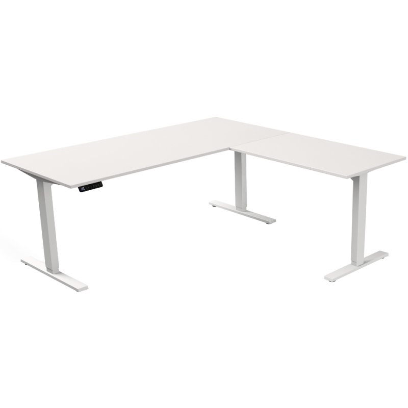 Kerkmann bureau assis-debout Move 3, réglage électronique de la hauteur, blanc, 180×80 cm
