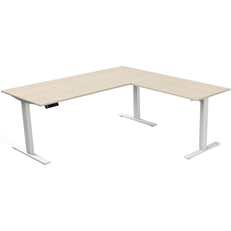 Kerkmann bureau assis-debout Move 3, réglage électronique de la hauteur, blanc, 180×80 cm