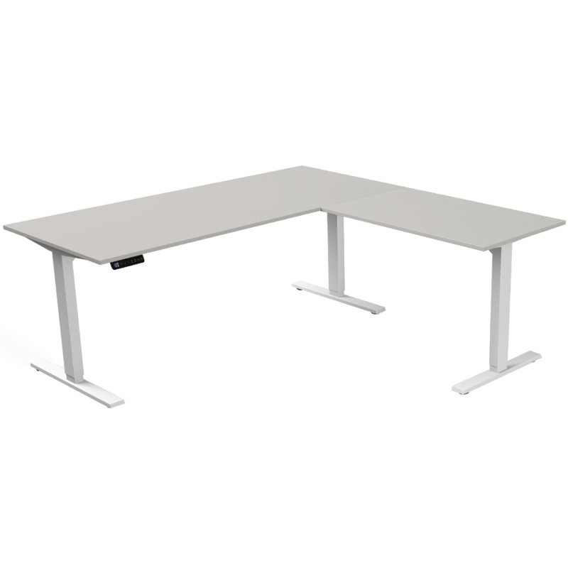 Kerkmann bureau assis-debout Move 3, réglage électronique de la hauteur, blanc, 180×80 cm