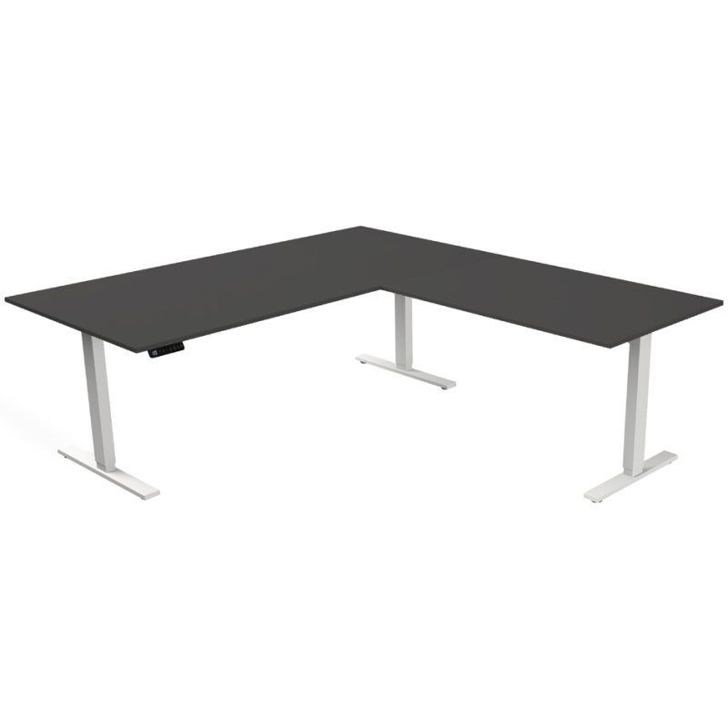 Kerkmann bureau assis-debout Move 3, réglage électronique de la hauteur, blanc, 180×80 cm