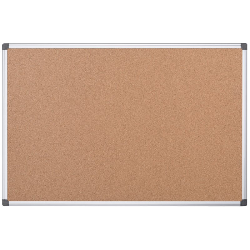 Bi-Office tableau d'affichage Maya, liège naturel, 1800 × 900 mm, cadre aluminium