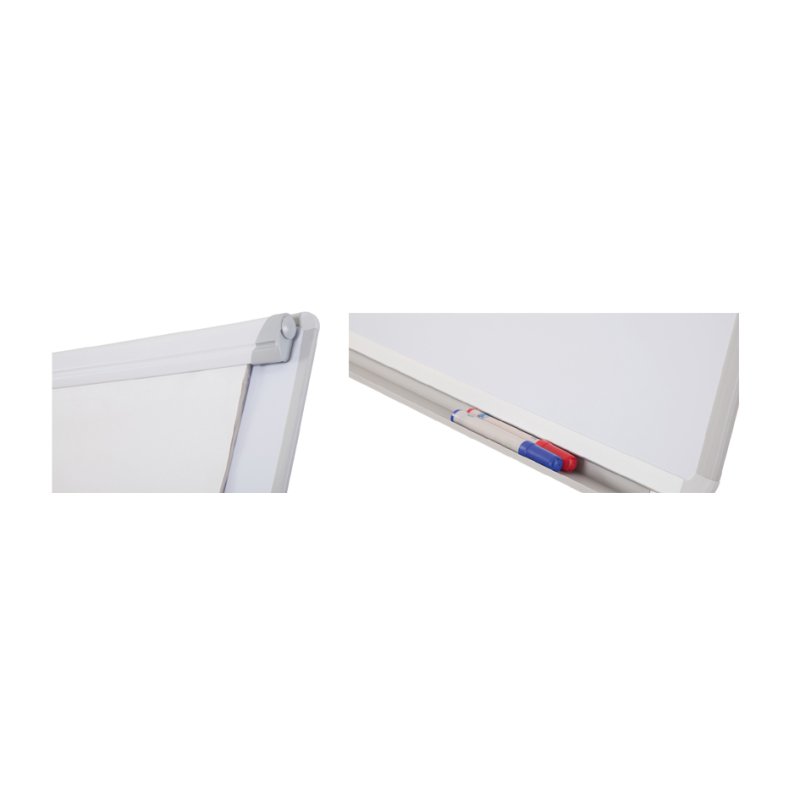 Bi-Office flipchart driepootstatief, melamine oppervlak, 700×1000 mm, grijs