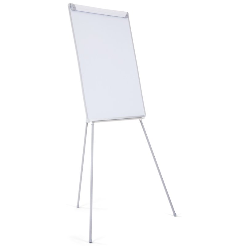 Bi-Office tableau de conférence trépied, surface mélamine, 700×1000 mm, gris