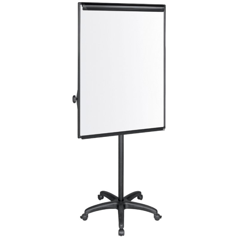 Bi-Office mobiele flipchart, zwart, hoogte verstelbaar