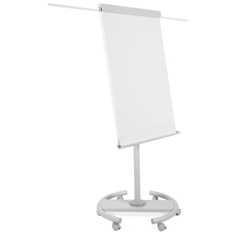 Bi-Office tableau de conférence pliable, gris, magnétique