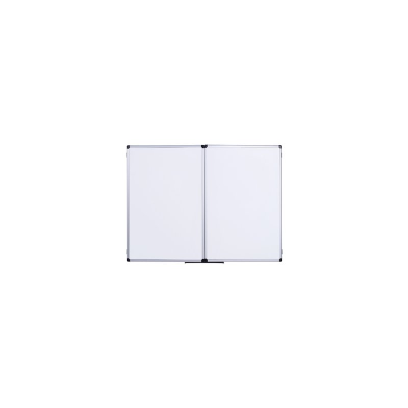 Bi-Office Trio table pliante Earth, surface émaillée blanche, 2400 × 900 mm