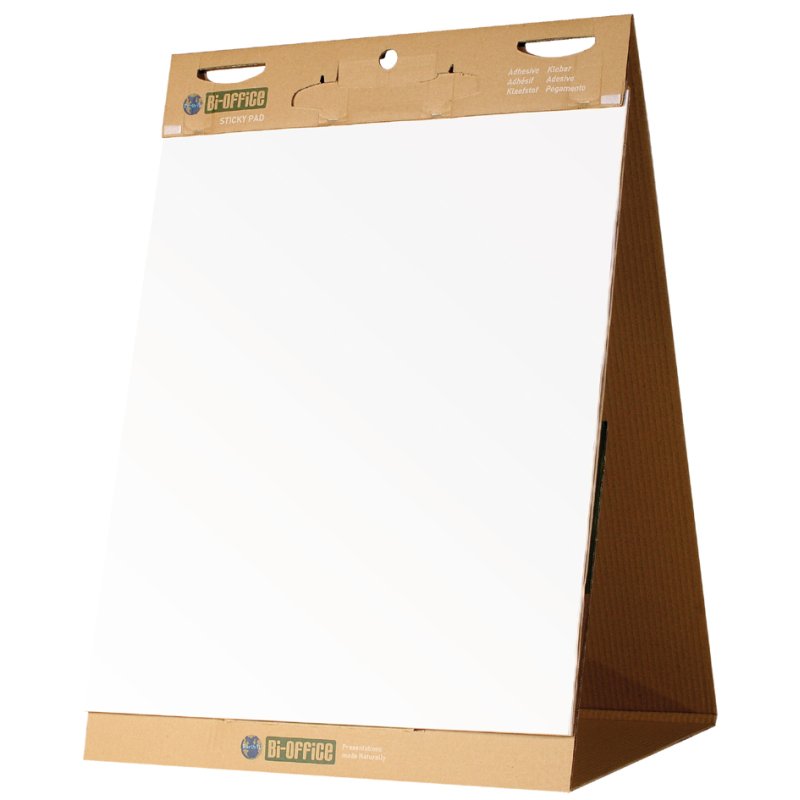 Bi-Office bloc de papier mural Earth, blanc, adhésif, 50×58,5 cm, 20 feuilles