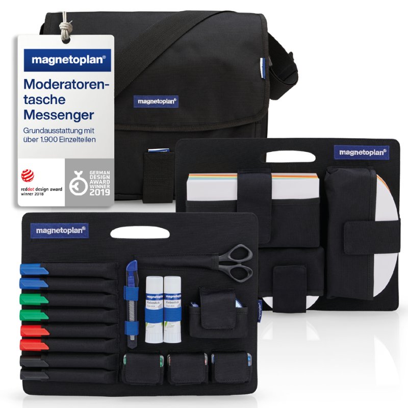 magnetoplan Sac de modérateur Messenger, complètement rempli, pour équipes jusqu'à 8 personnes