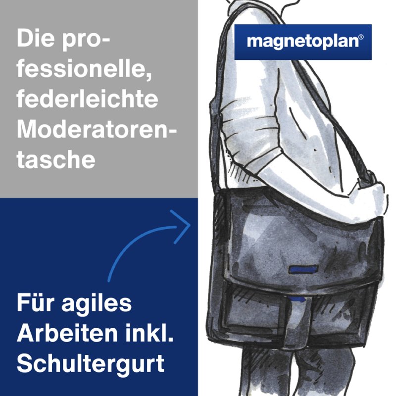 magnetoplan Sac de modérateur Messenger, complètement rempli, pour équipes jusqu'à 8 personnes