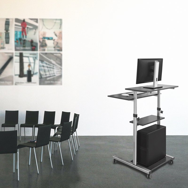 LogiLink bureau-/table haute, réglable 938-1378 mm, anthracite