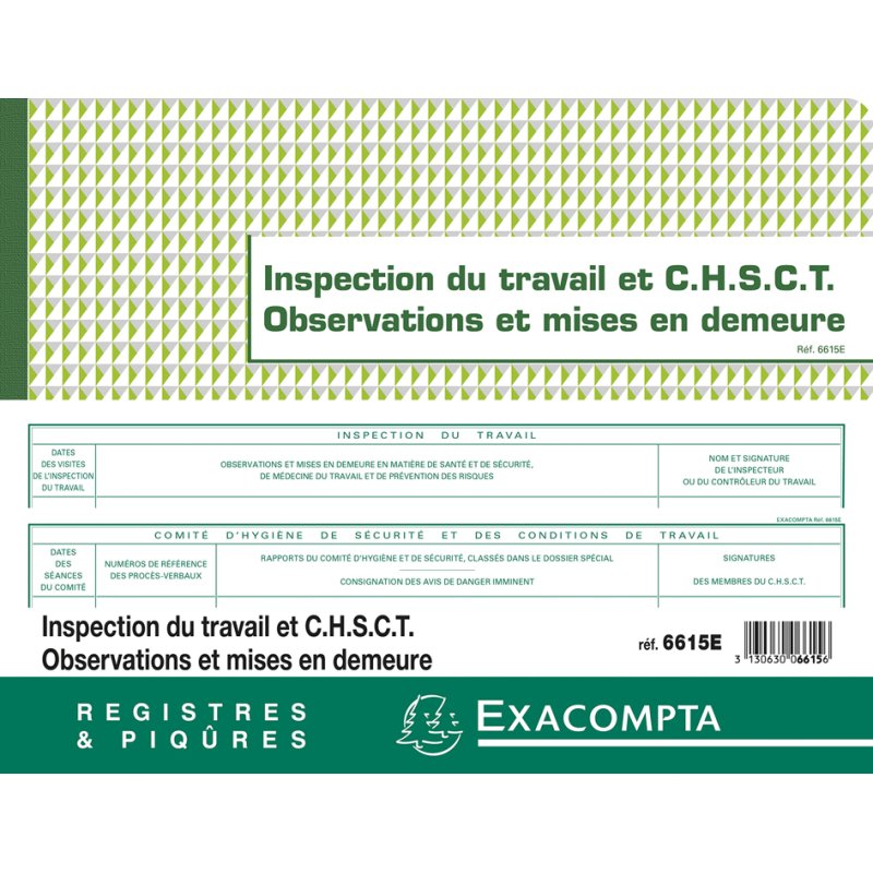 EXACOMPTA piqûre Arbeidsinspectie en OR, 240×320 mm, 5 stuks