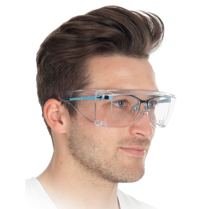 HYGOSTAR safety goggles for spectacle wearers, transparent, polycarbonate lens