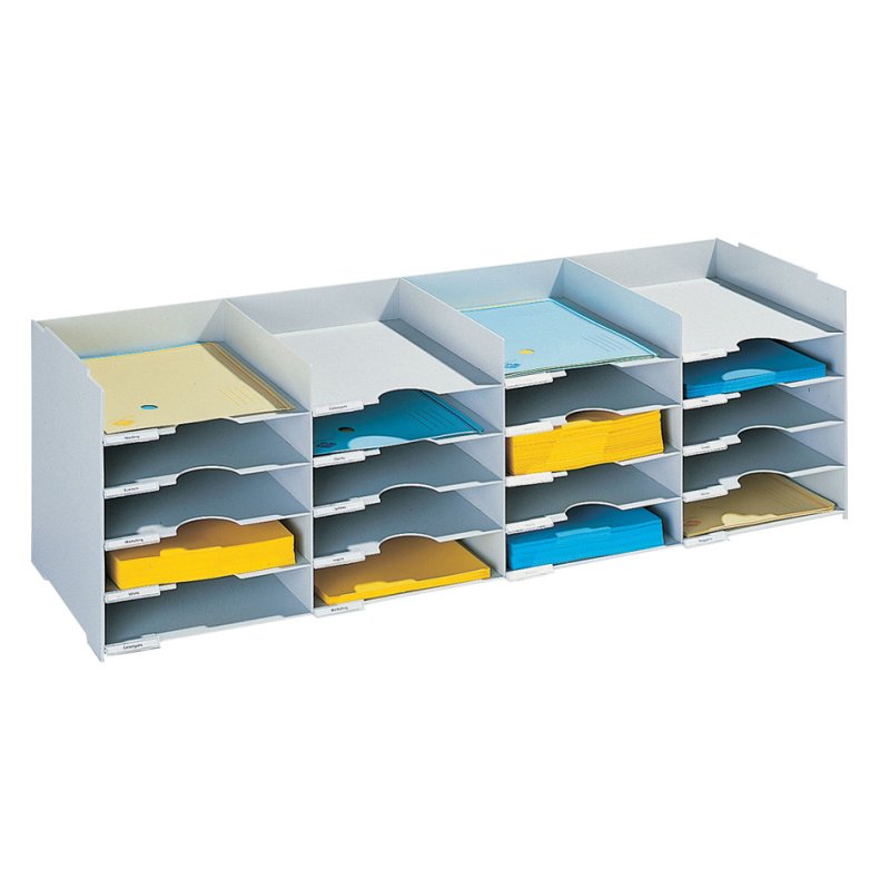 PAPERFLOW sorteerstation Formularbox, 20 vakken, zwart, stapelbaar