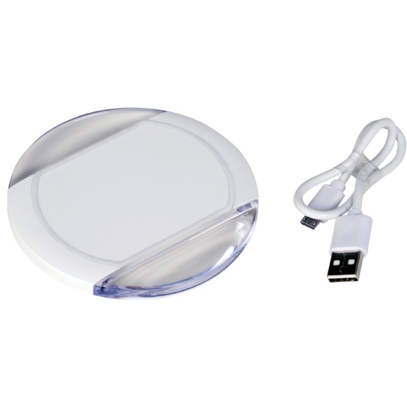 uniTEC Chargeur à induction électro, blanc, Qi sans fil, 5V 1A