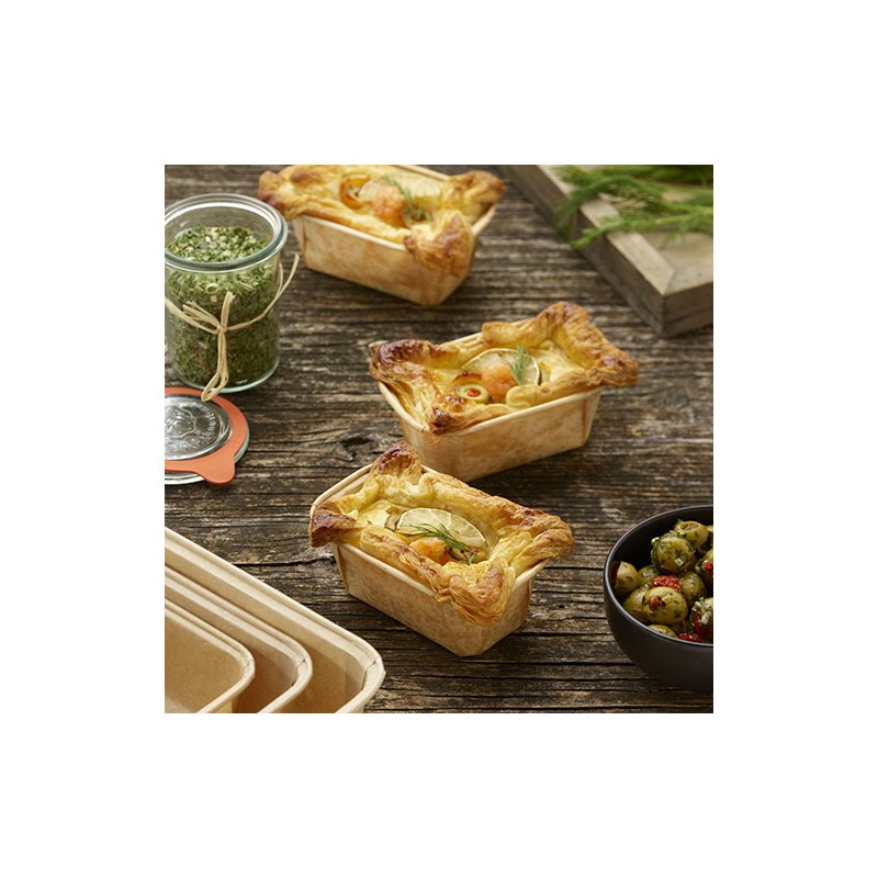 PAPSTAR moule de cuisson carré, brun, 167 ml, 50 pièces