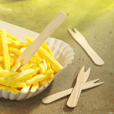 PAPSTAR frietvorkjes pure, berkenhout, biologisch afbreekbaar, 1.000 stuks