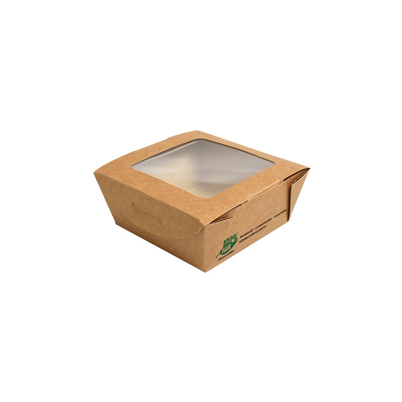 PAPSTAR boîte gastronomie carrée, marron, 650 ml, 40 pièces