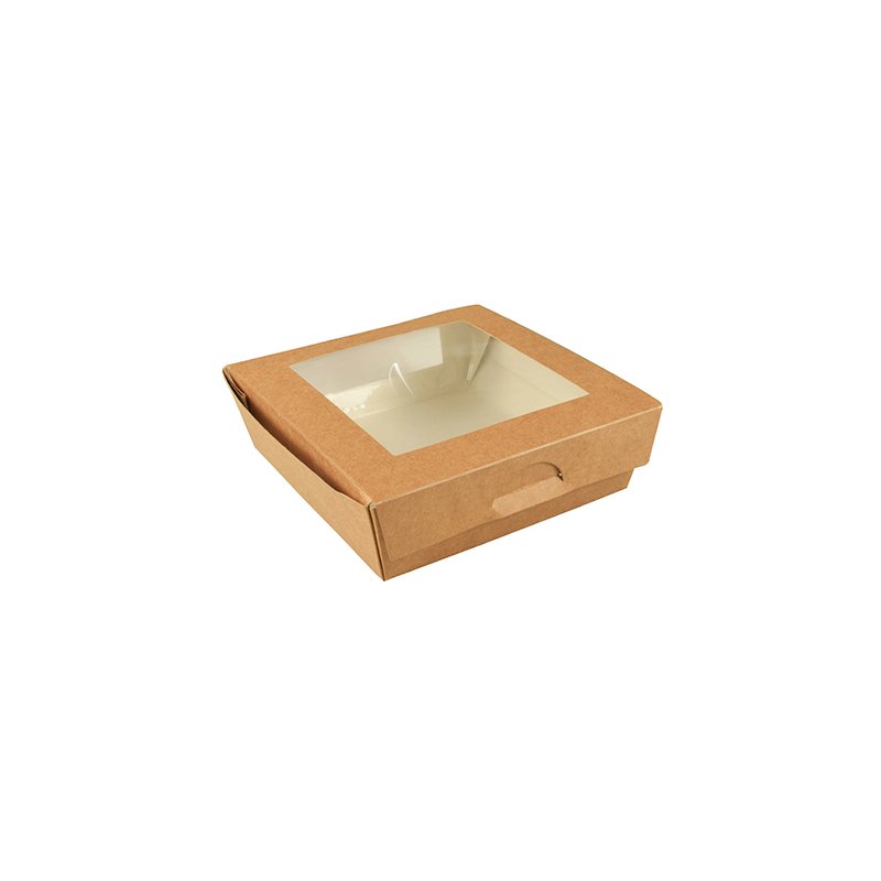 PAPSTAR boîte gastronomie carrée, 750 ml, marron, 25 pièces
