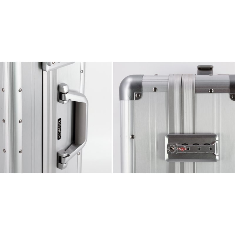 ALUMAXX reistrolley, aluminium mat zilver, 550×200×400 mm