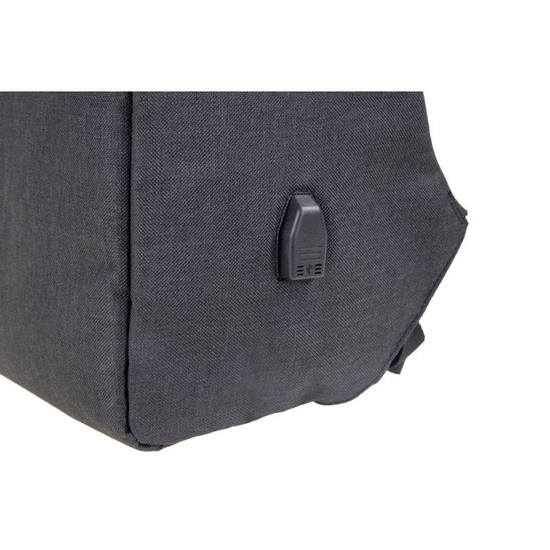 LiGHTPAK sac à dos SAFEPAK, port de charge USB, gris, 31×15×45 cm