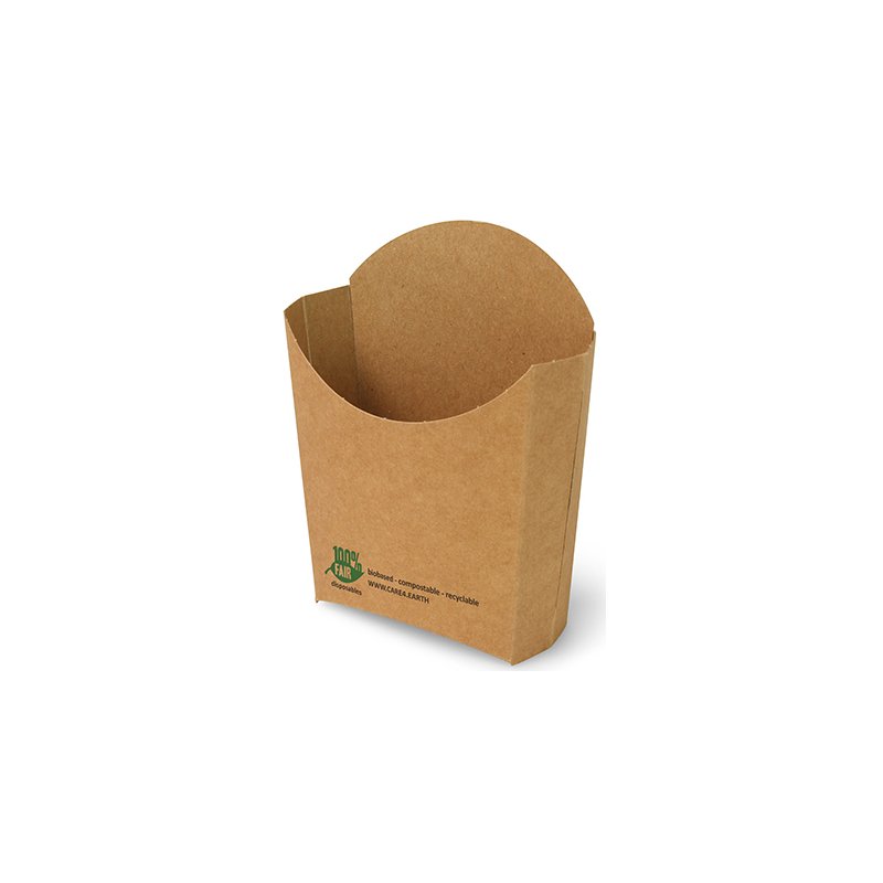 PAPSTAR frietbakjes pure, biologisch afbreekbaar, bruin, 80 stuks