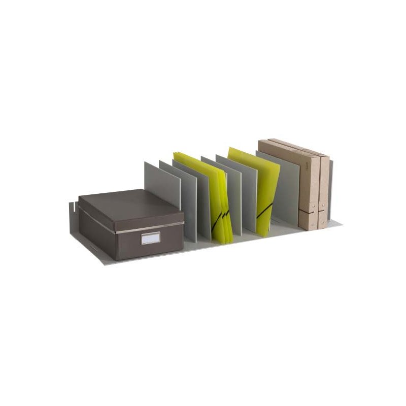 PAPERFLOW sorteervak met flexibele indeling, grijs, 802×275×210 mm