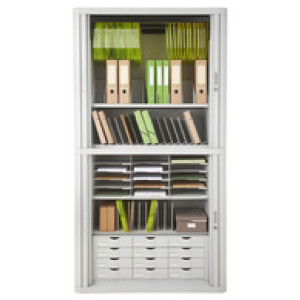 PAPERFLOW schuineladeblok, polystyreen, 15 vakken, zwart
