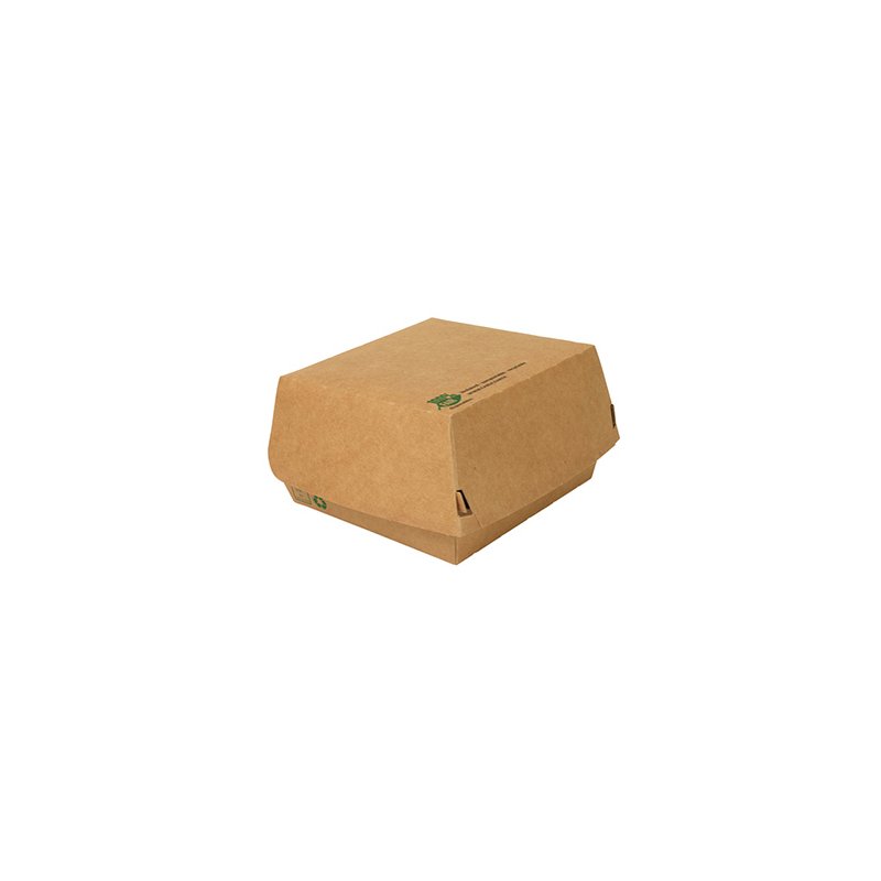 PAPSTAR boîte à burger pure, marron, 155×155×90 mm, biodégradable, 25 pièces
